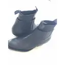 Leather mocassin boots MM6