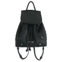 Leather backpack Moschino Love