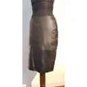 Leather mid-length skirt Muubaa
