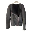 Leather biker jacket Napapijri