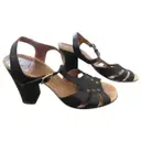 Black Leather Sandals Chie Mihara
