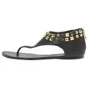 Black Leather Sandals Tory Burch