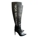 Leather boots Off-White
