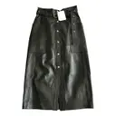 Leather mid-length skirt & Other Stories