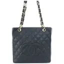 Petite Shopping Tote leather handbag Chanel