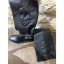 Philipp Plein Leather biker boots for sale