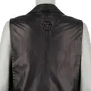 Leather cardi coat Philipp Plein