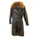 Leather coat Pinko