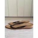 Leather flip flops Pollini