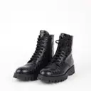 Prada Leather lace up boots for sale
