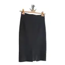 Leather mid-length skirt Prada - Vintage