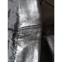 Leather mid-length skirt Prada - Vintage