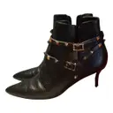 Rockstud leather buckled boots Valentino Garavani