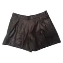 Black Leather Shorts Sessun