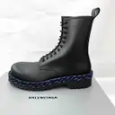 Strike leather boots Balenciaga
