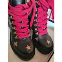 Sylvie leather lace up boots Gucci