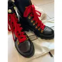 Sylvie leather biker boots Gucci