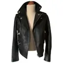 Leather biker jacket The Kooples