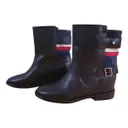 Leather open toe boots Tommy Hilfiger