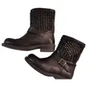 Leather biker boots Twinset