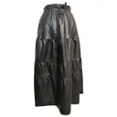 Leather mid-length skirt Valentino Garavani