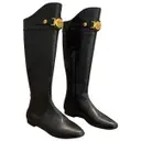 Leather riding boots Versace
