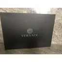 Leather clutch bag Versace