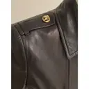 Leather coat Versace