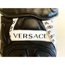 Leather gloves Versace