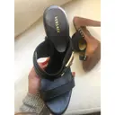 Leather sandal Versace