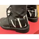 VLTN leather lace up boots Valentino Garavani