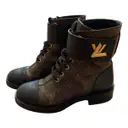 Wonderland leather biker boots Louis Vuitton