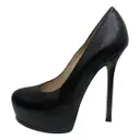 Leather heels Yves Saint Laurent - Vintage