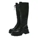 Leather biker boots Zara