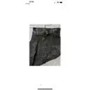 Leather mid-length skirt Zara