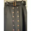 Linen mid-length skirt Albus Lumen