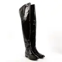 Alberta Ferretti Patent leather riding boots for sale