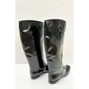Patent leather biker boots Bottega Veneta