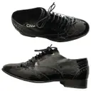 Patent leather lace ups Chanel