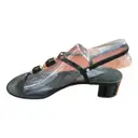 Double G patent leather sandal Gucci