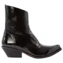 Patent leather cowboy boots Emporio Armani