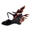 Flame patent leather sandals Prada