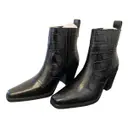 Patent leather ankle boots Ganni