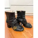 Marmont patent leather ankle boots Gucci