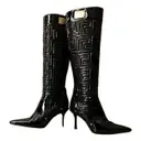 Patent leather boots Versace