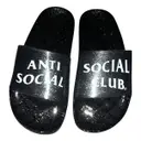 Black Plastic Sandals Anti Social Social Club