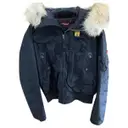Black Polyester Coat Parajumpers