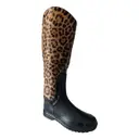 Pony-style calfskin wellington boots Dolce & Gabbana