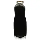Silk mid-length dress Black Tie Oleg Cassini - Vintage