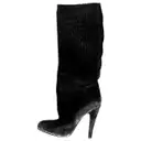 Black Suede Boots Non Signé / Unsigned